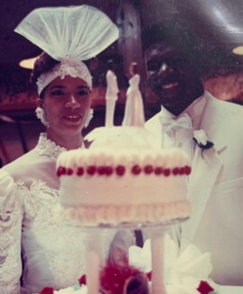 Rebecca King-Crews with her husband Terry Crews on their wedding day